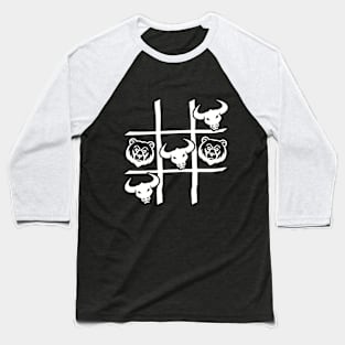 Bulls Bears Tic Tac Toe Baseball T-Shirt